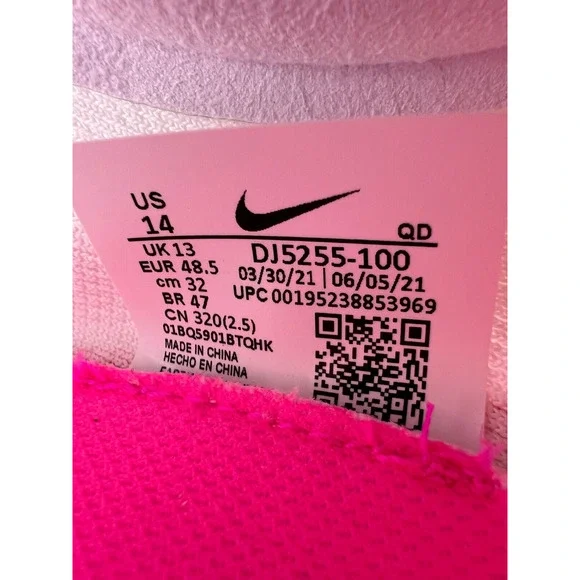 Nike ZoomX Dragonfly Rawdacious DJ5255 100 Sprint Spikes White Size 14 NEW - Picture 3 of 12